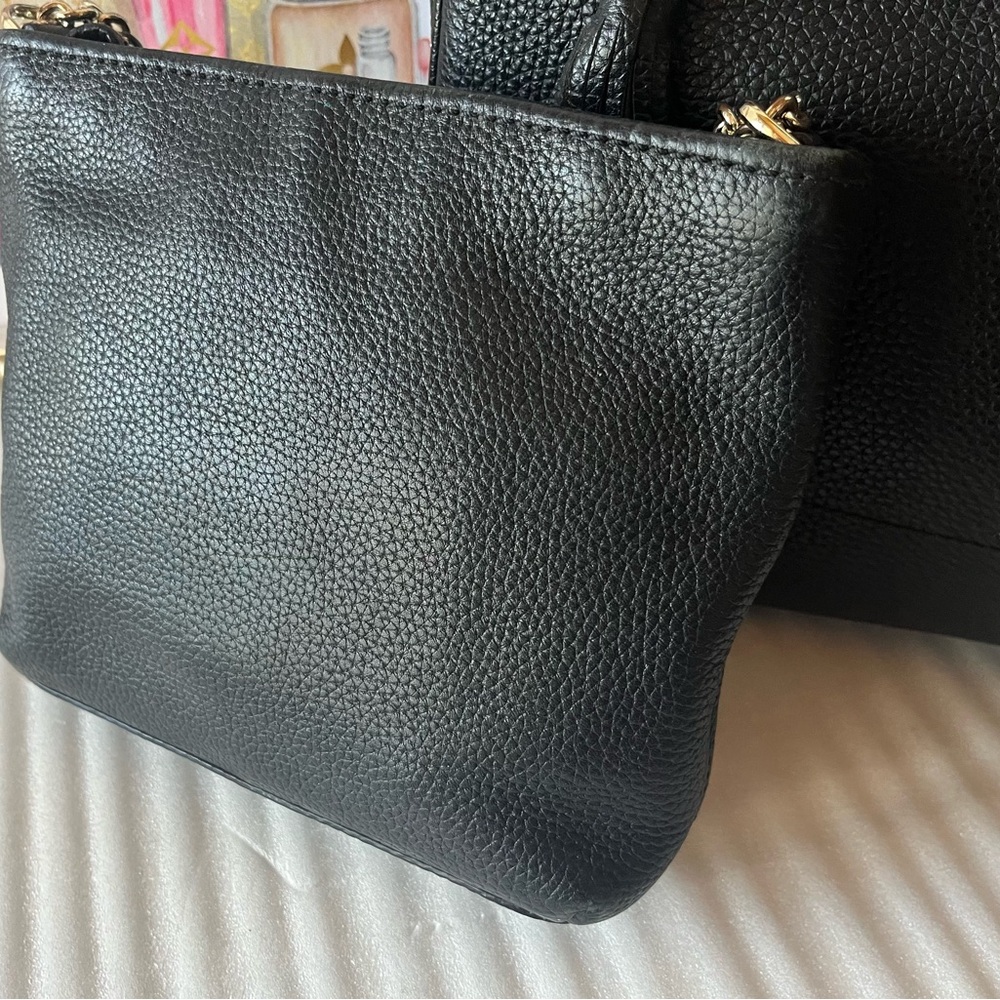 EUC Kate Spade Jackson Street Crossbody Chain Black pebble Leather crossbody bag - Picture 4 of 5
